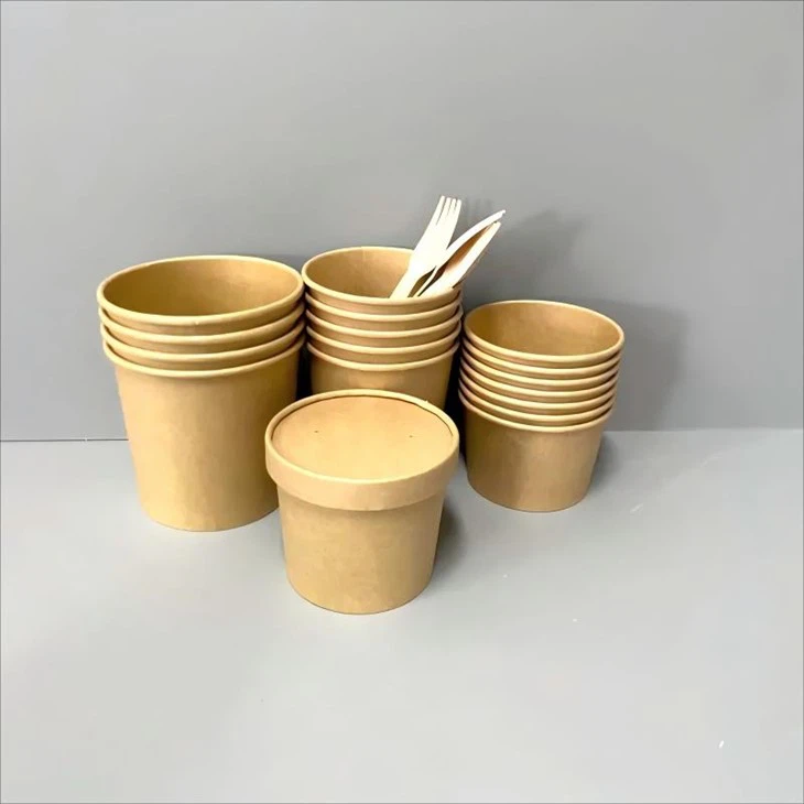 کھانے کے کنٹینر کے لئے ڈسپوز ایبل پیپر سوپ کپ