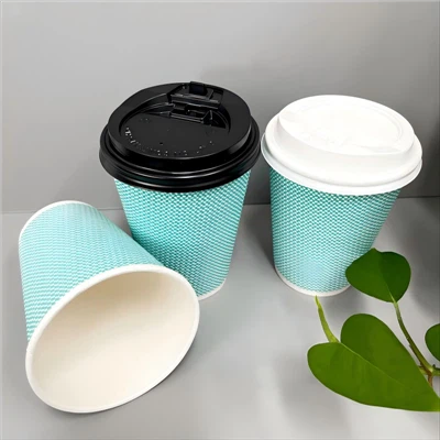 10 اوز نالیدار کاغذ ہاٹ کپ - ایکو - کافی اور چائے Ø90 کے لئے دوستانہ اور موصل