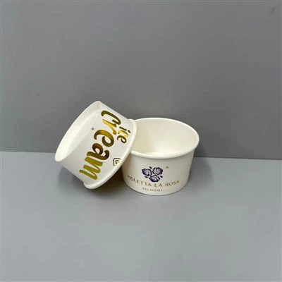 130 ملی لٹر کمپوسٹ ایبل آئس کریم پیپر کپ